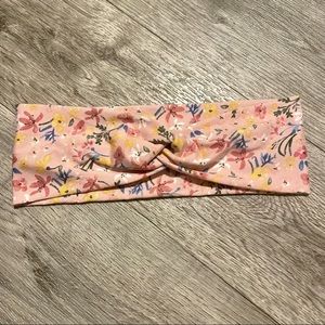 Watercolor Spring Floral Wide Twisted Headband NEW